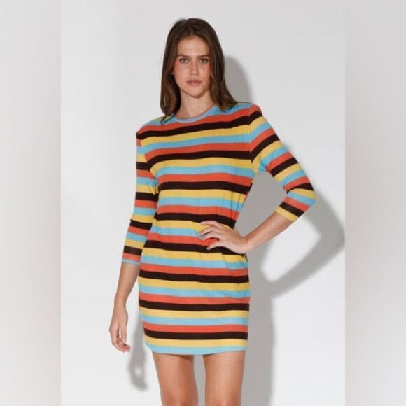 Walter Baker Aisha Stripe Pattern Knit Sweater Dress - Picture 1 of 9
